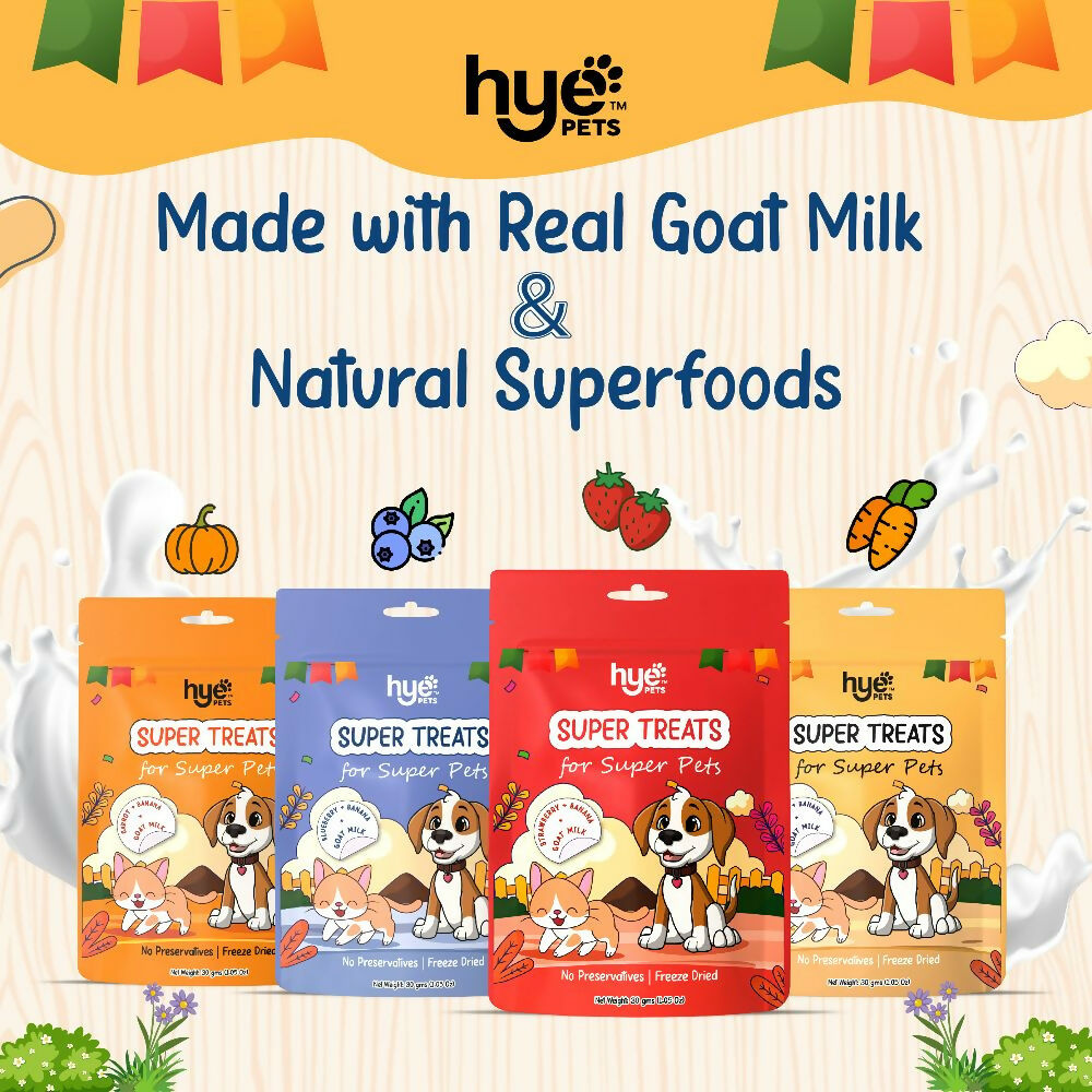 Hye Pets Super Treats For Super Pets – Freeze Dried Treats Made With Goat Milk, Strawberry & Banana - Distacart