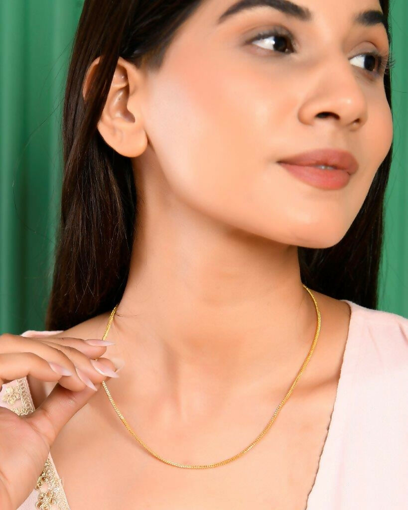 VOJ Gold-Polished Snake Chain For Women