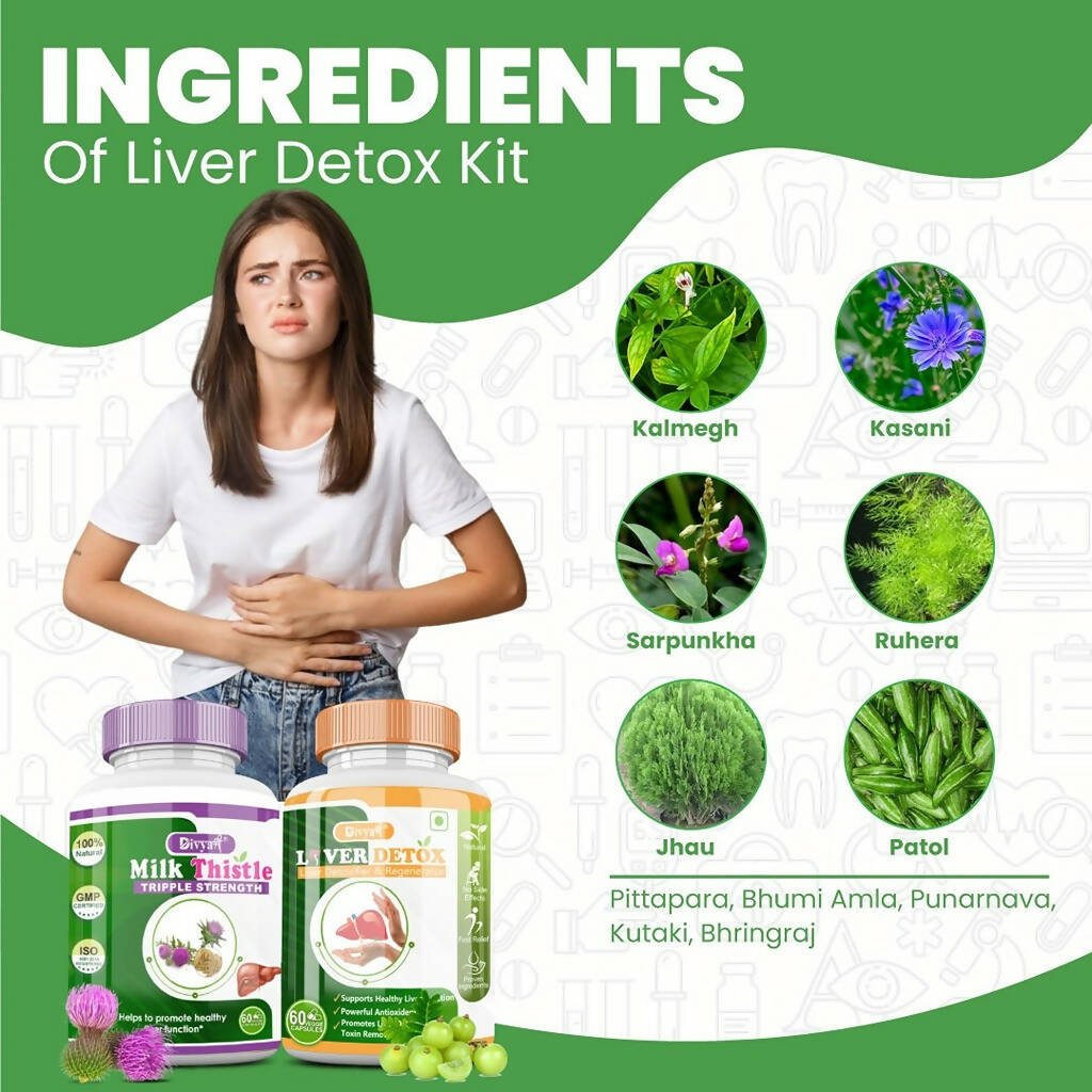 Divya Shree Liver Detox & Milk Thistle Capsule Combo - Distacart