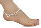 AanyaCentric Gold-plated Mangalsutra Pendant Earring Set & Silver Plated Anklet - Distacart