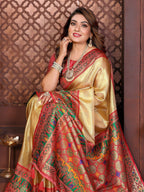 Aastha Fashion Gold Tissue Silk Weaving Saree - Distacart