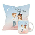 The Purple Tree Polyester Valentines Day Gift Set Of Cushion And Mug