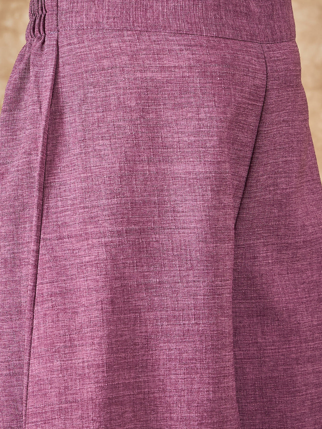 InWeave Dusty Mauve Side Asymmetric Kurta Set