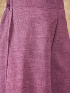 InWeave Dusty Mauve Side Asymmetric Kurta Set