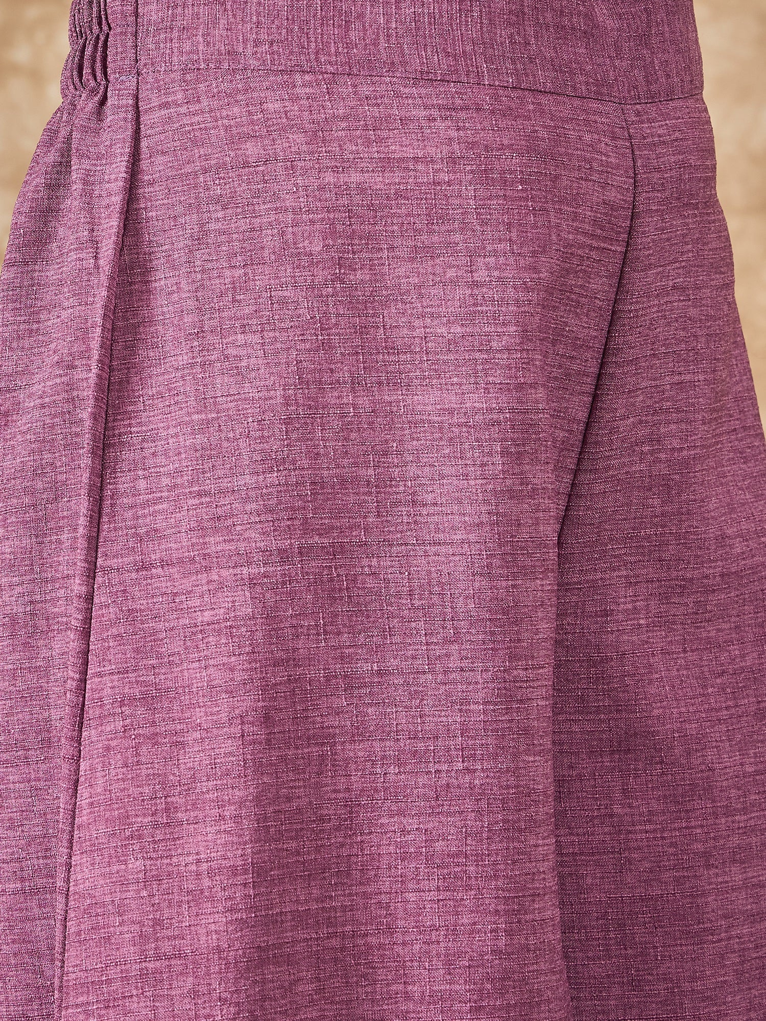 InWeave Dusty Mauve Side Asymmetric Kurta Set