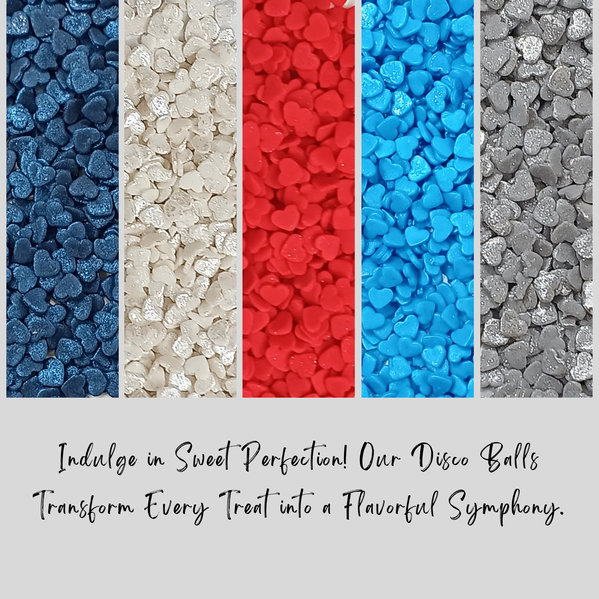 confect edible patriotic sprinkles heart sprinkles captains colors sprinkles pack of 5 j4 06