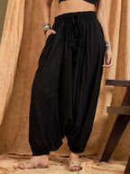 InWeave Black Solid Harem Pant