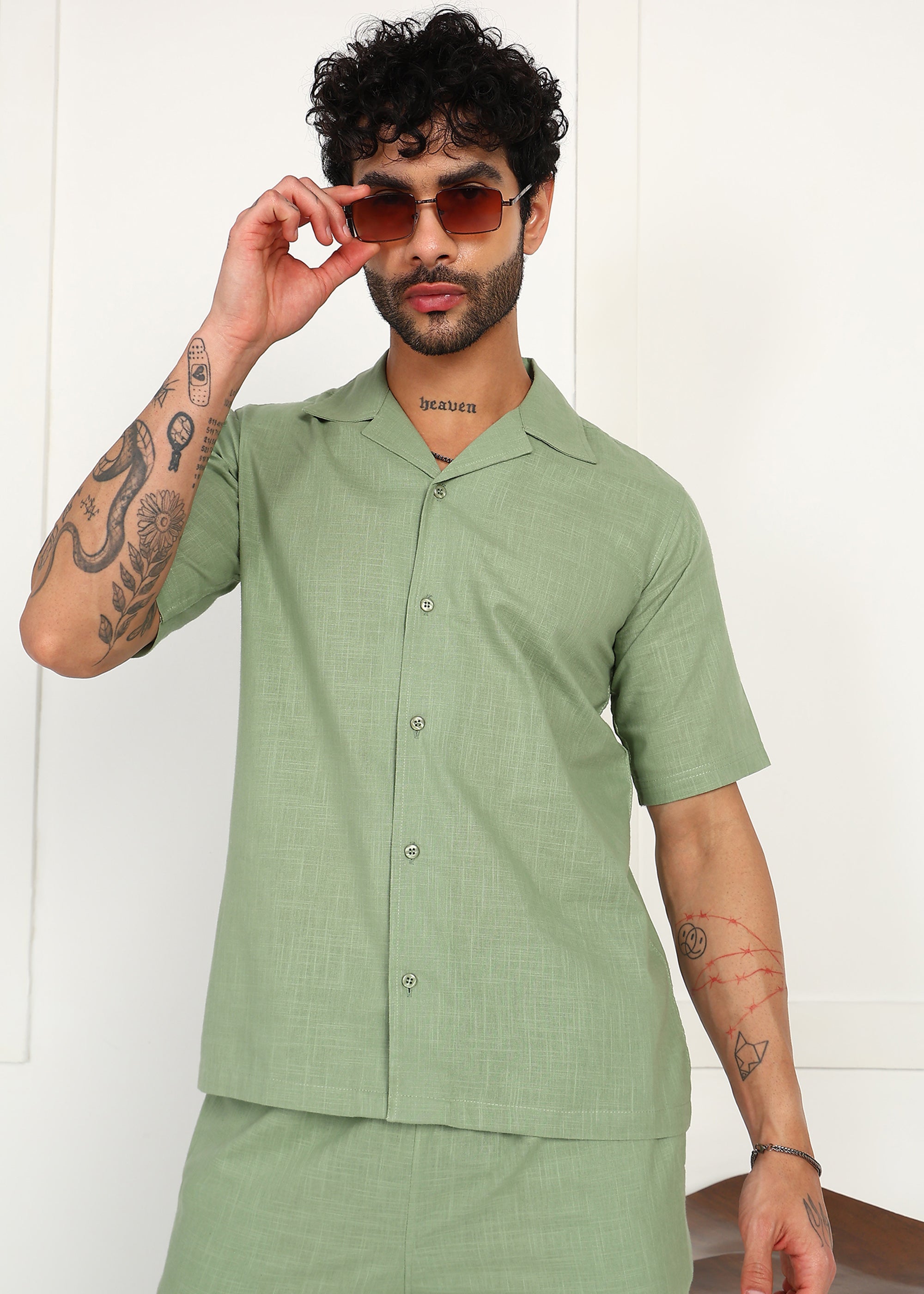 Fabmade Sage Flow Linen Co-Ord Set