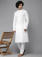 Fabmade Elegant Chikankari Embroidered Straight Kurta