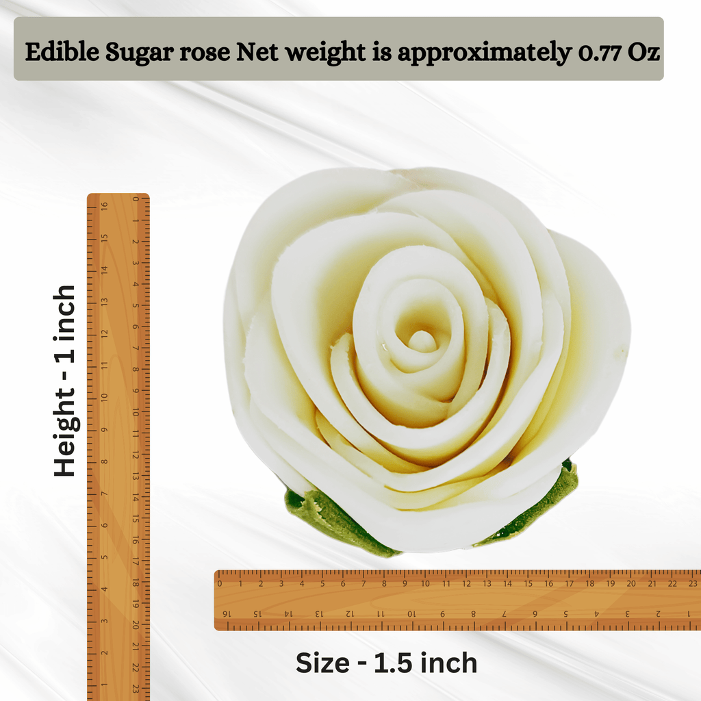 sugar flowers for cake cupcake decoration white 120 gms