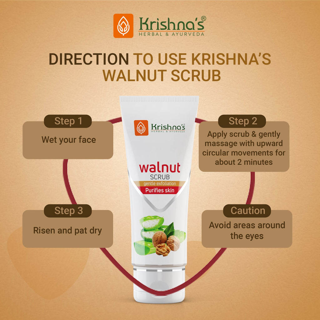 Krishna'S Herbal & Ayurveda Aloevera Walnut Scrub - Distacart