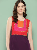 Ahalyaa Women Yoke Design Sequinned Crepe Kurta