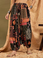 InWeave Black Multi Ethnic Harem Pant