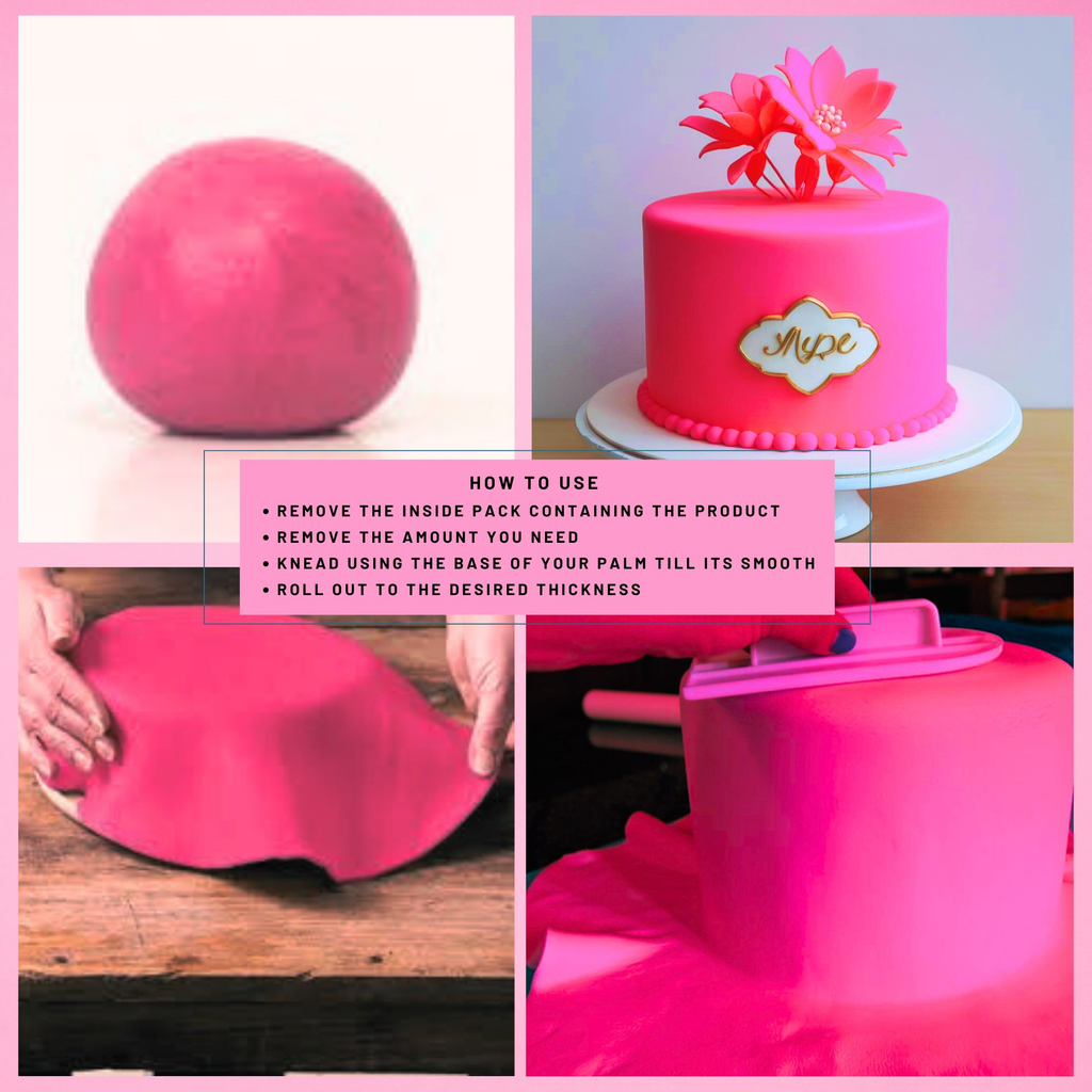 confect neon pink sugarpaste br b 1 kg b