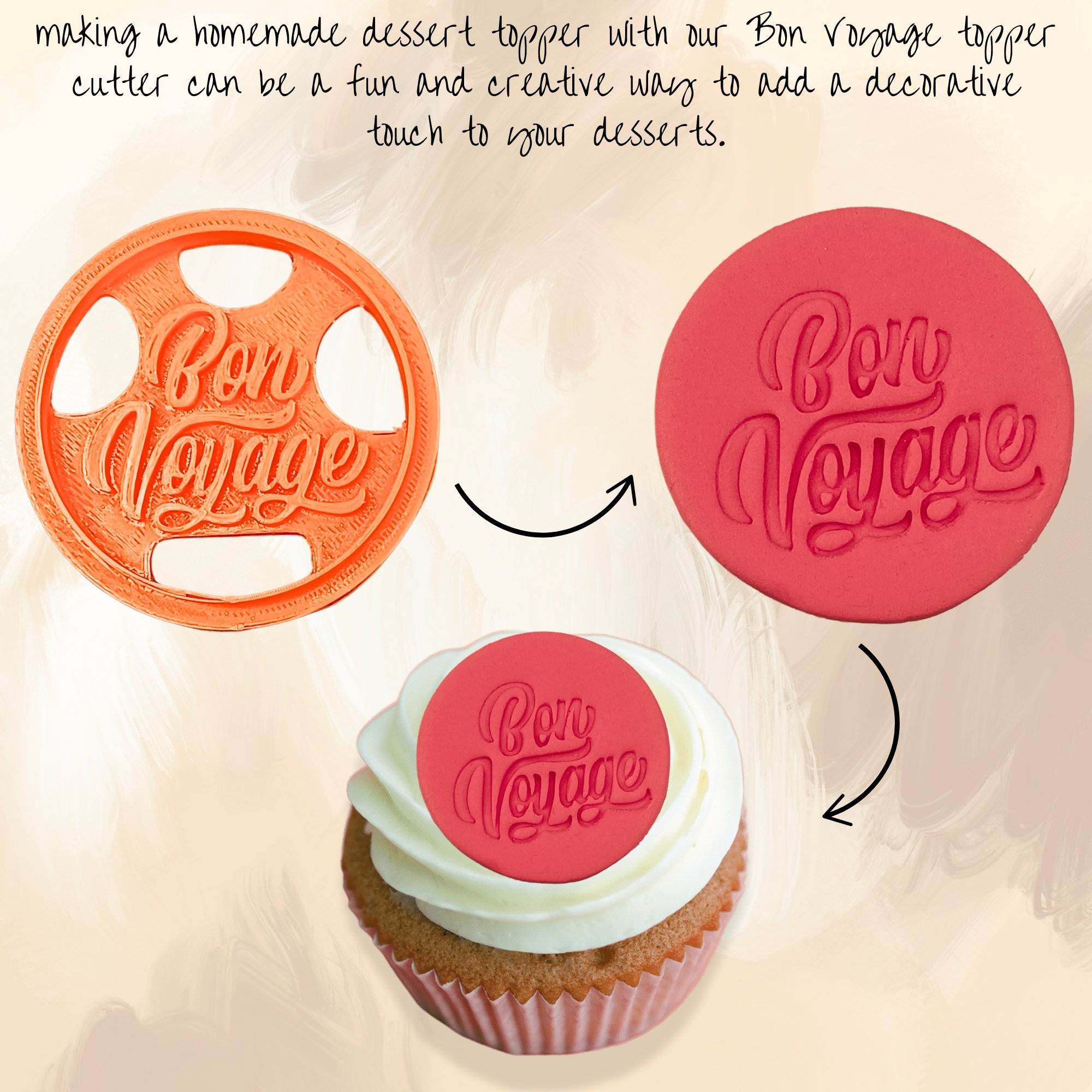 confect toppers cutters congratulations topper cutter bon voyage