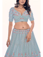 Myra Firozi Soft Net Embroidered Designer Lehenga Choli