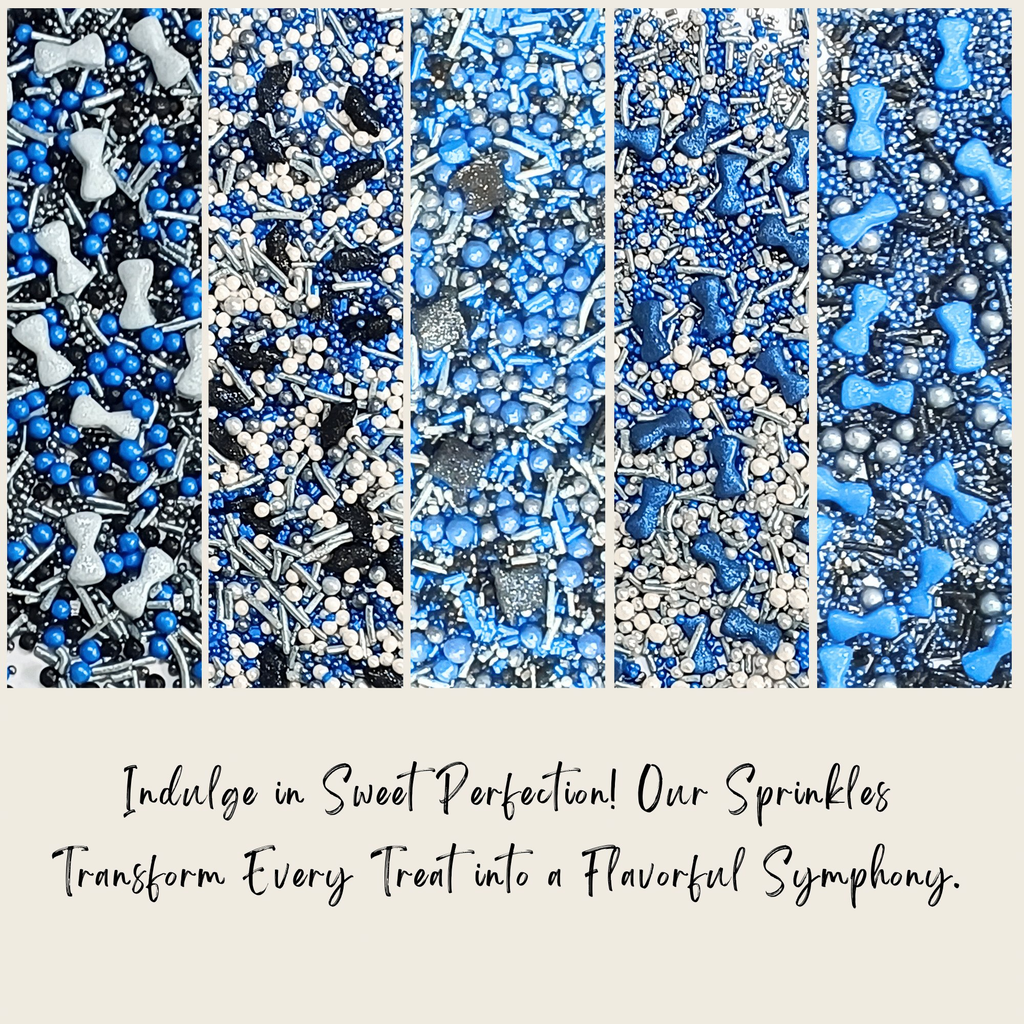 confect edible sprinkles black blue white sprinkles mix 100gms