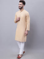 Even Apparels Yellow Pure Cotton Kurta With Band Collar - Distacart