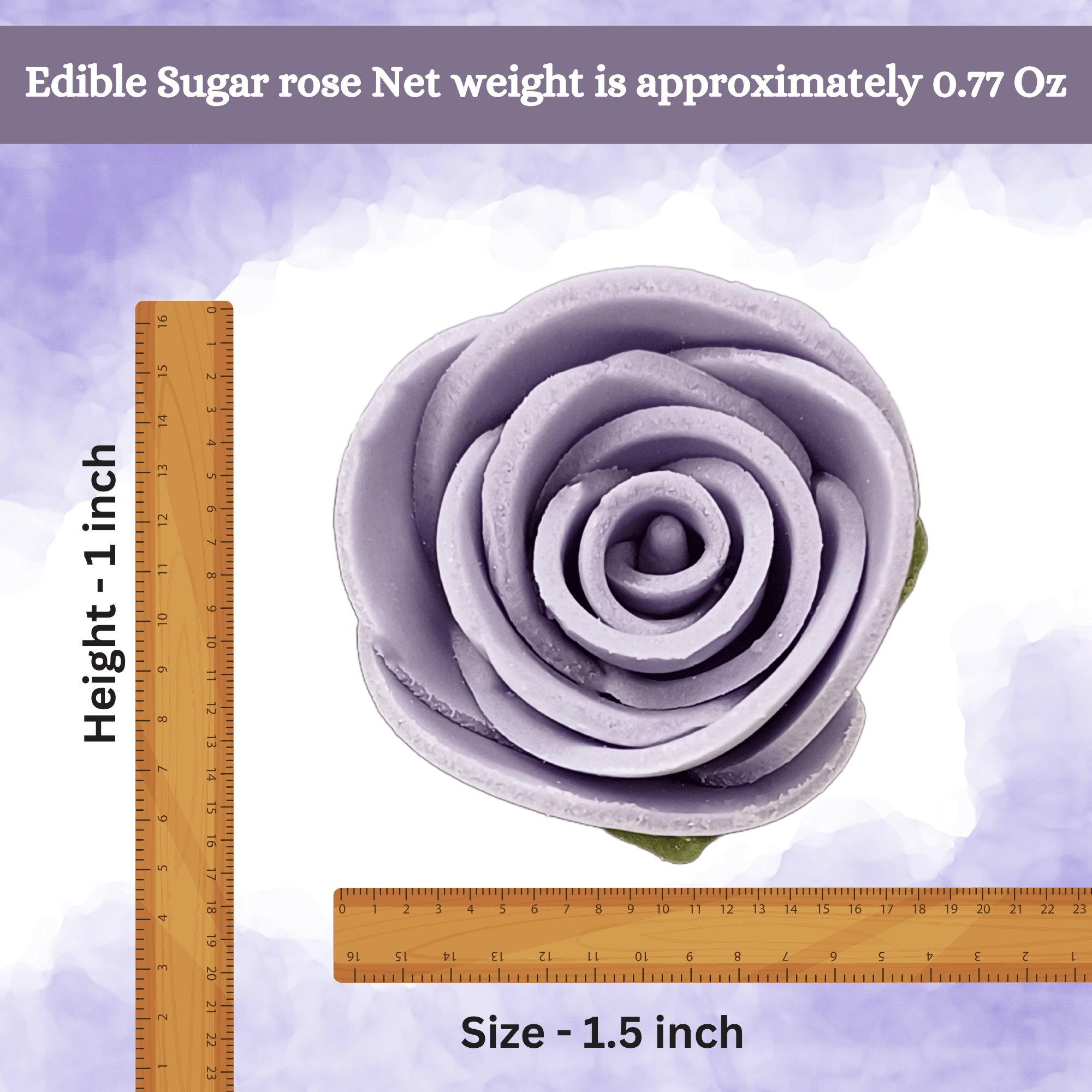 sugar roses for cake cupcake decoration lavender 120 gms