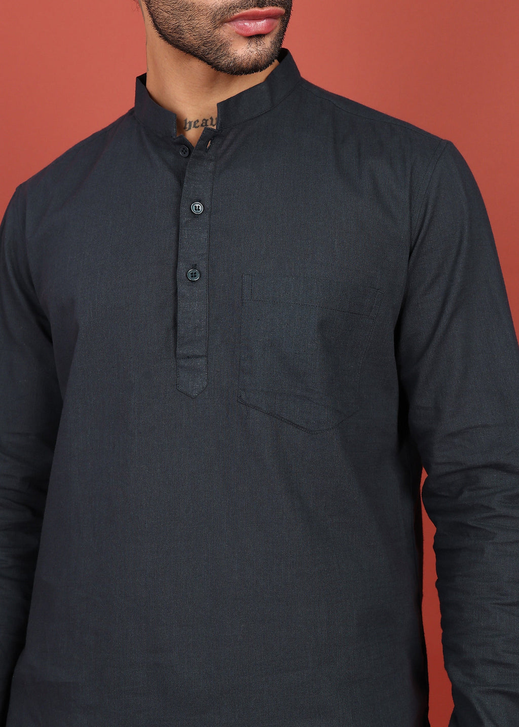 Fabmade Onyx Noir Short Kurta Co-Ord Set