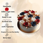 confect edible sugar roses cake toppers for cupcakes doughnut cake decorations pack of 12 j4 roses 03