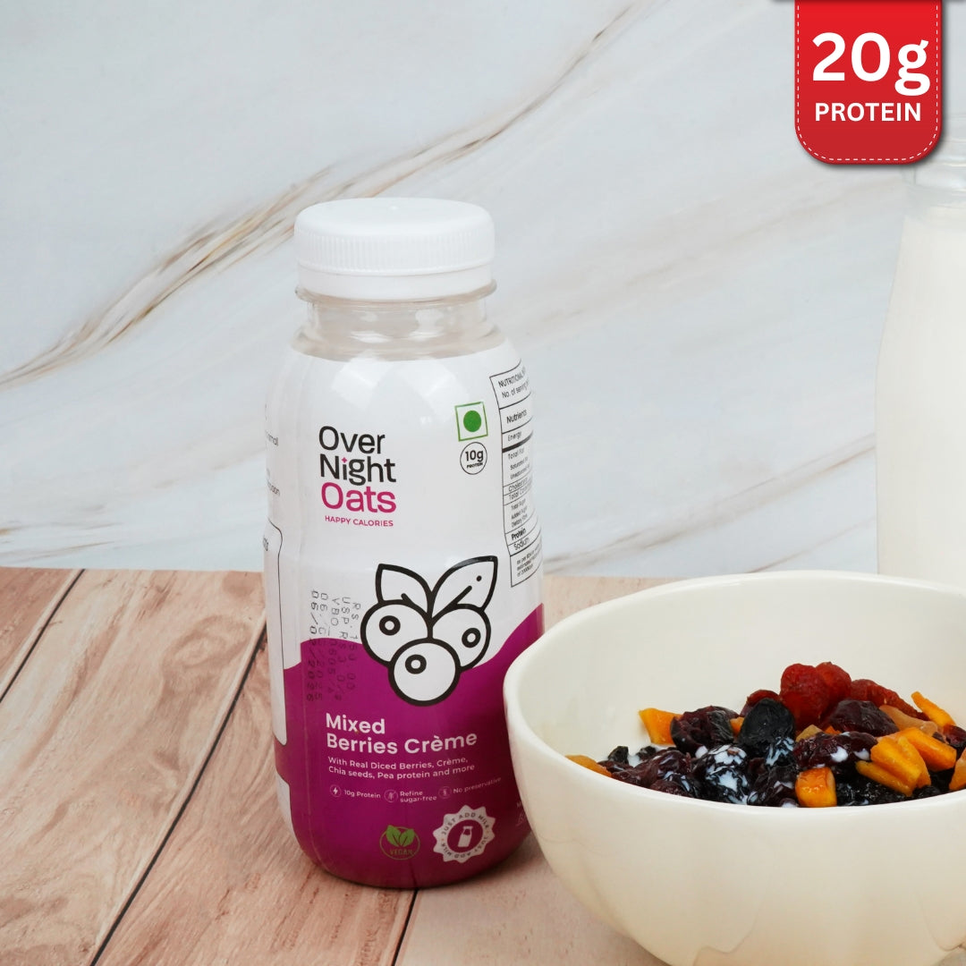 OverNightOats Vegan Mixed Berries Crème Oatmeal - Distacart