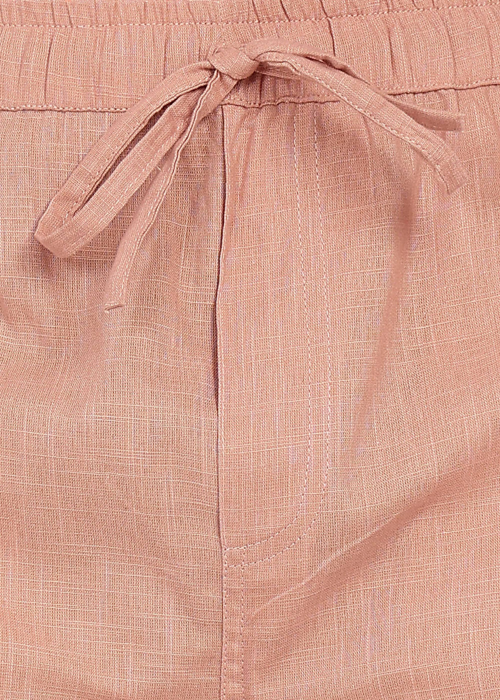 Fabmade Men’S Peach Linen Shorts