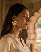 trueBrowns Gold-Polished Circle Drop Earrings - Distacart