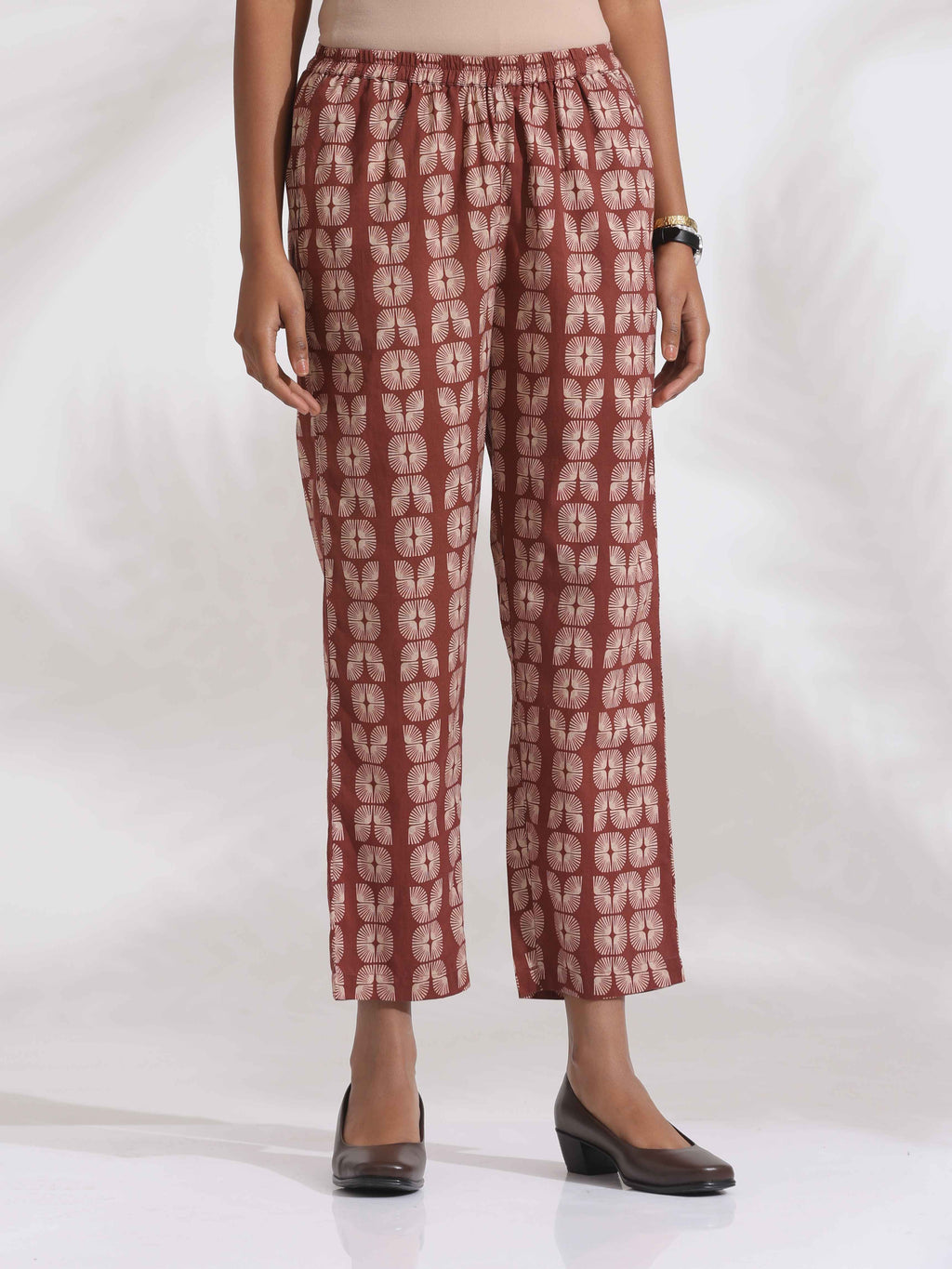 trueBrowns Green Cotton Print HighSlit Kurta Set - Distacart