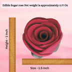 sugar roses for cake cupcake decoration burgundy 120 gms