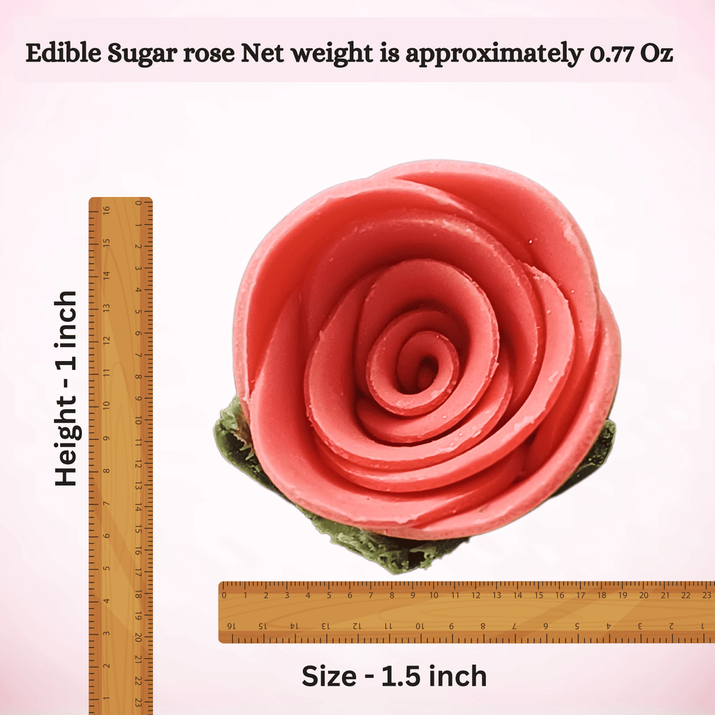 sugar roses for cake cupcake decoration coral 120 gms