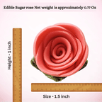 sugar roses for cake cupcake decoration coral 120 gms