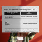 Health Veda Organics Vitamin D3 + K2 Healthy Bones Tablets - Distacart