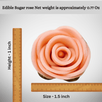 sugar roses for cake cupcake decoration peach 120 gms