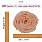 confect sugar roses topper sugar roses for cake decorations edible pretty peach pearl roses pack of 12