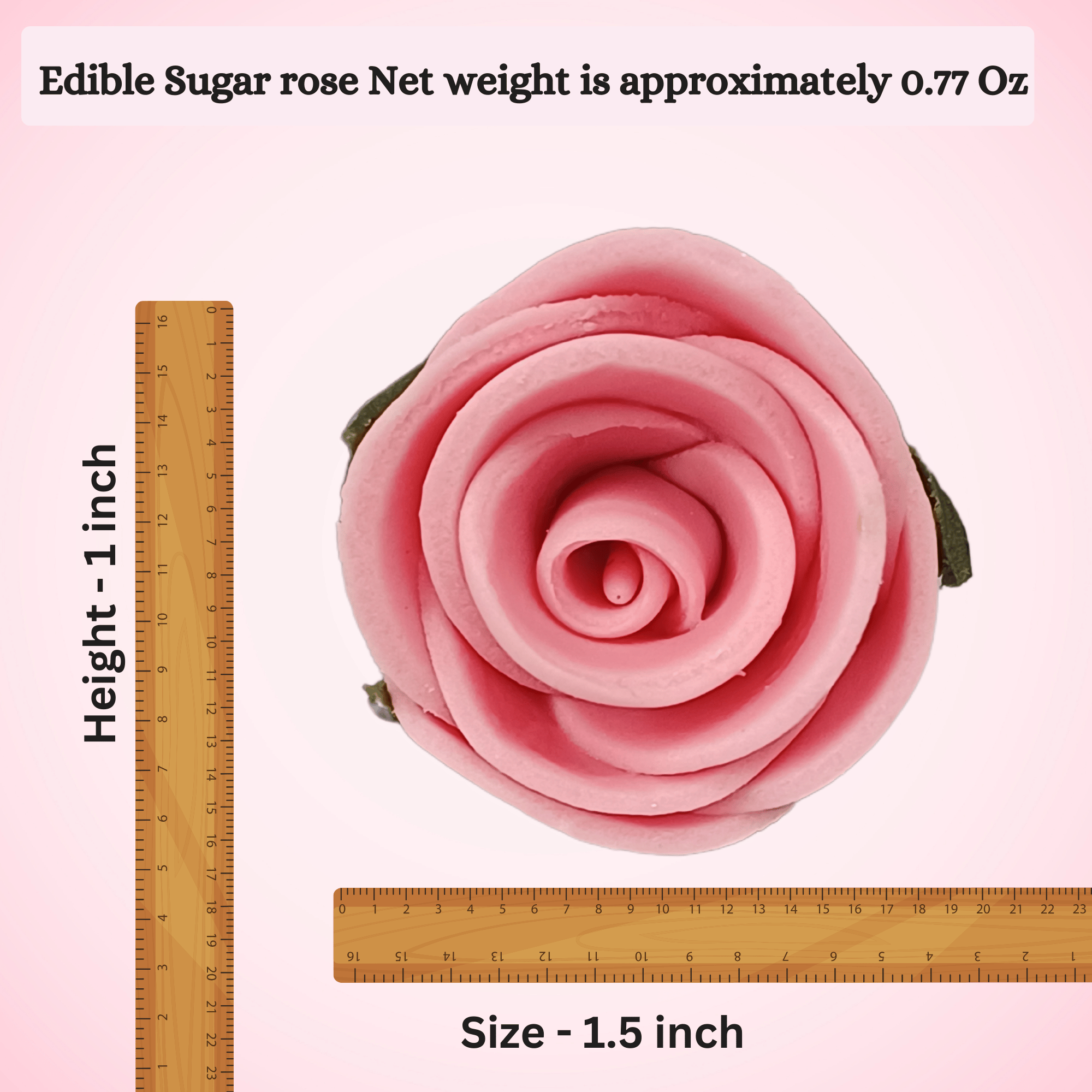 sugar roses for cake cupcake decoration blush pink 120 gms