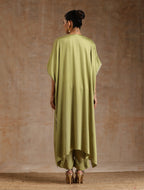 trueBrowns Light Green Modal Satin Kaftan Kurta Set | Relove - Distacart
