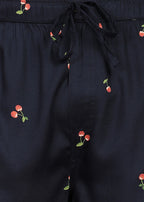 Fabmade Midnight Cherry Printed Shorts