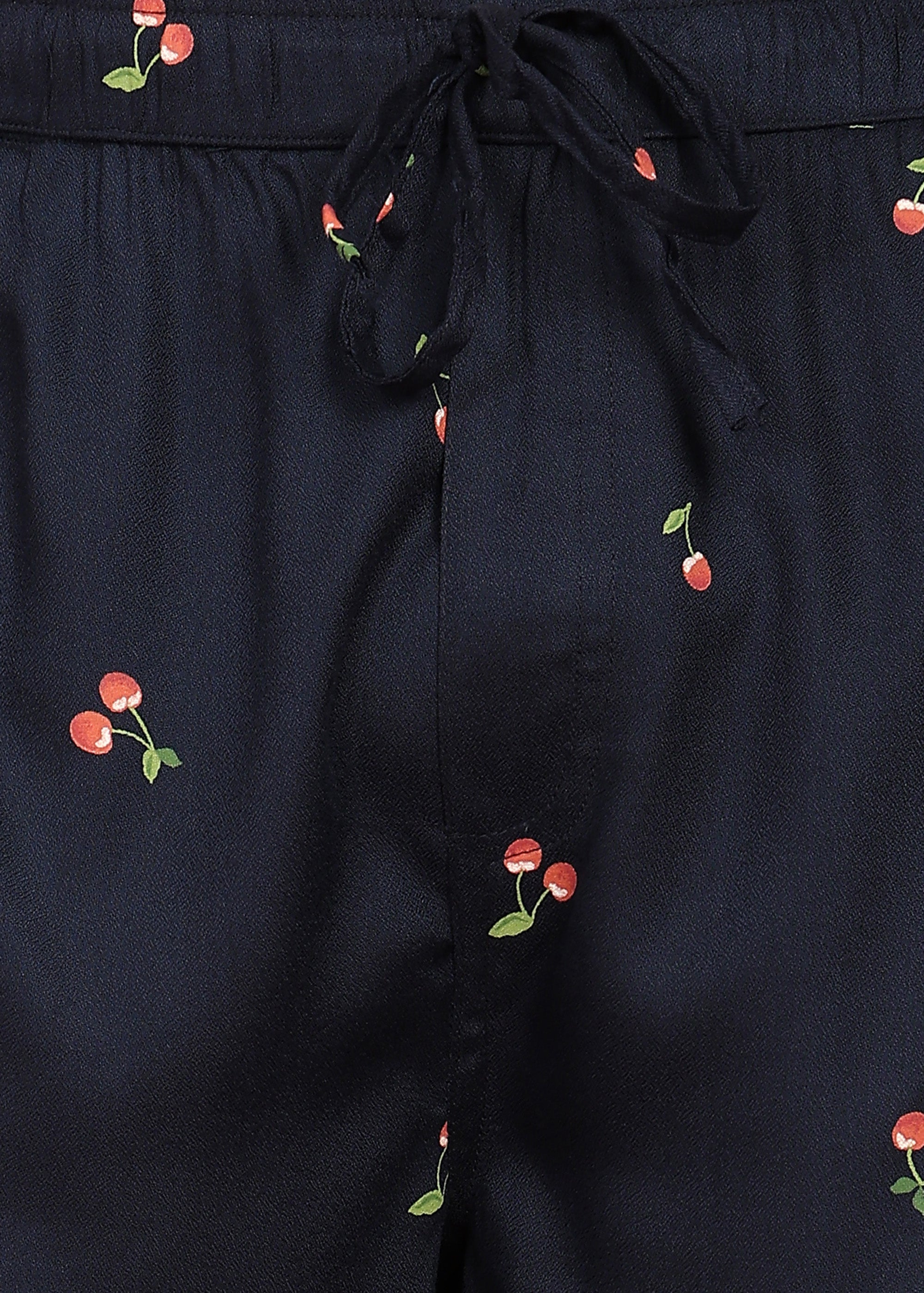 Fabmade Midnight Cherry Printed Shorts
