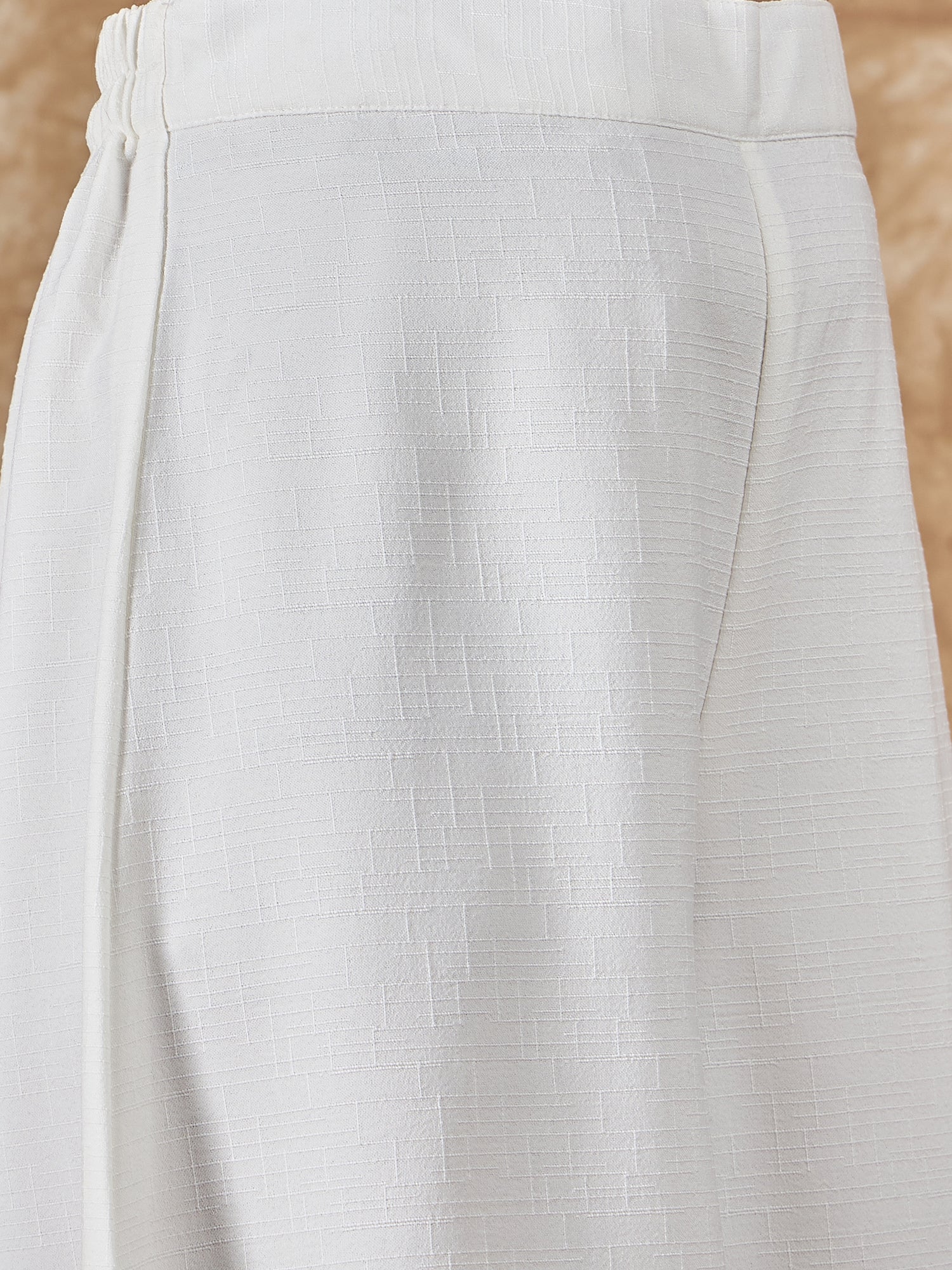 InWeave Light Yellow V Neck Aline Kurta Set
