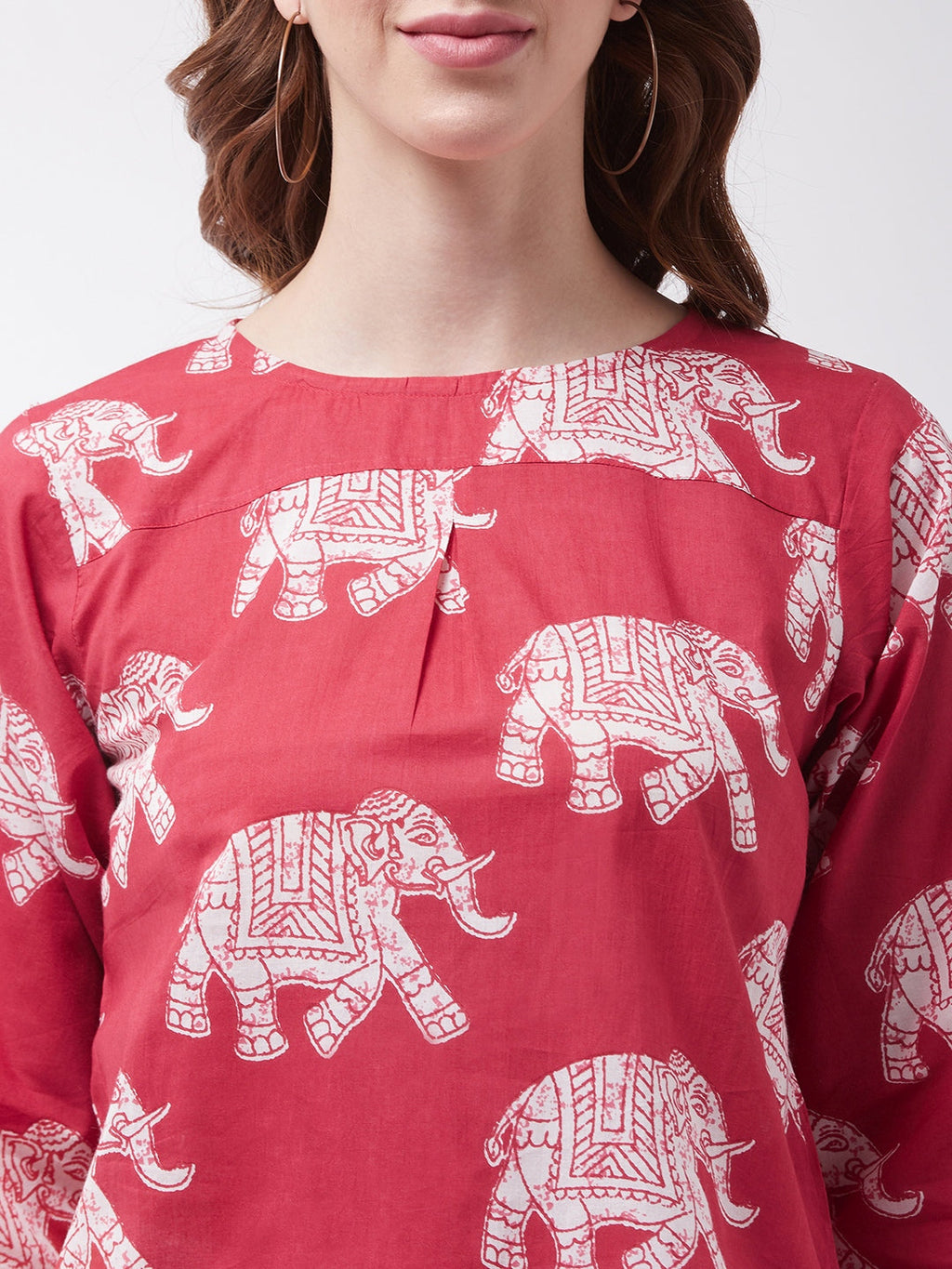 InWeave Red Elephant Top