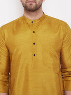 Even Apparels Beige Pure Cotton Kurta With Band Collar - Distacart