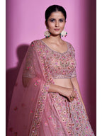 Myra Mauve Georgette Embroidered Designer Lehenga Choli