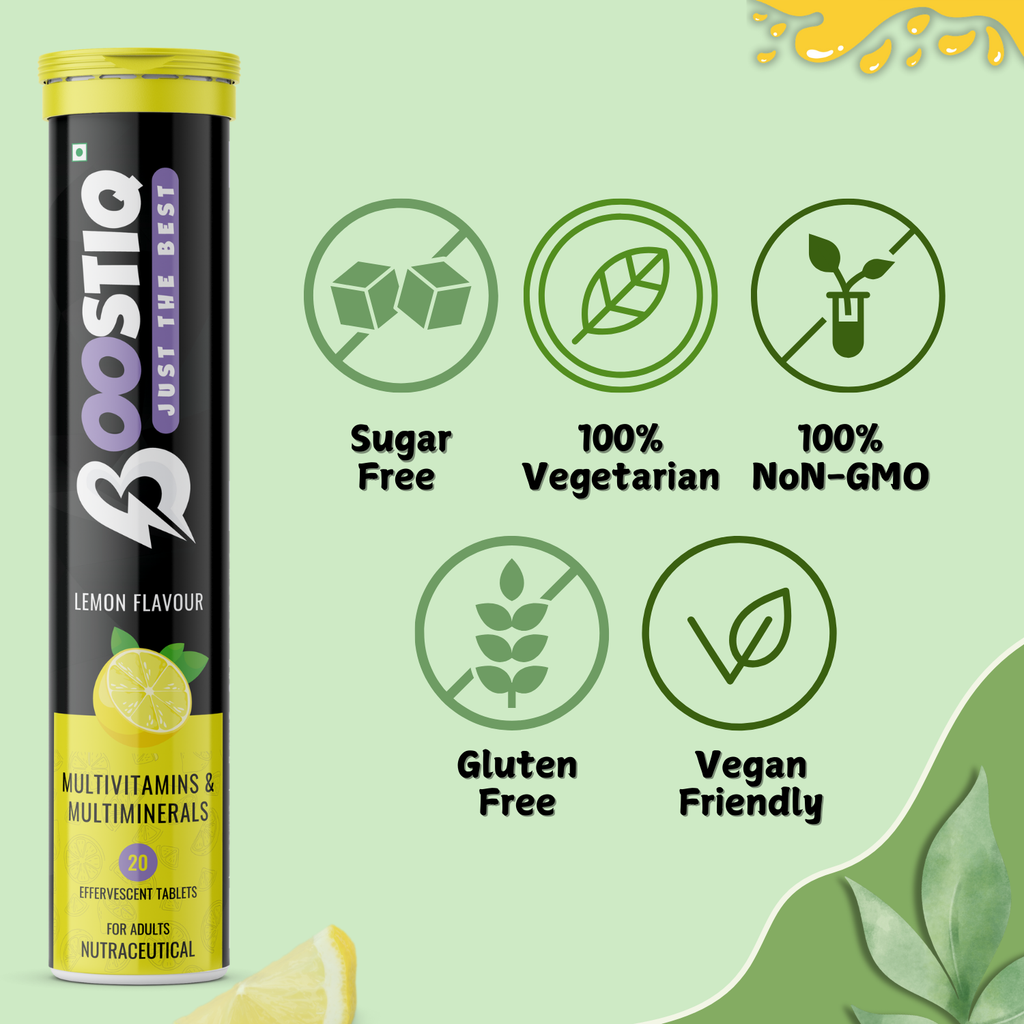 BOOSTIQ Multivitamin Effervescent Tablets - Lemon Flavour