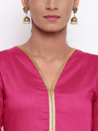 trueBrowns Pink Gold Lace Dress - Distacart
