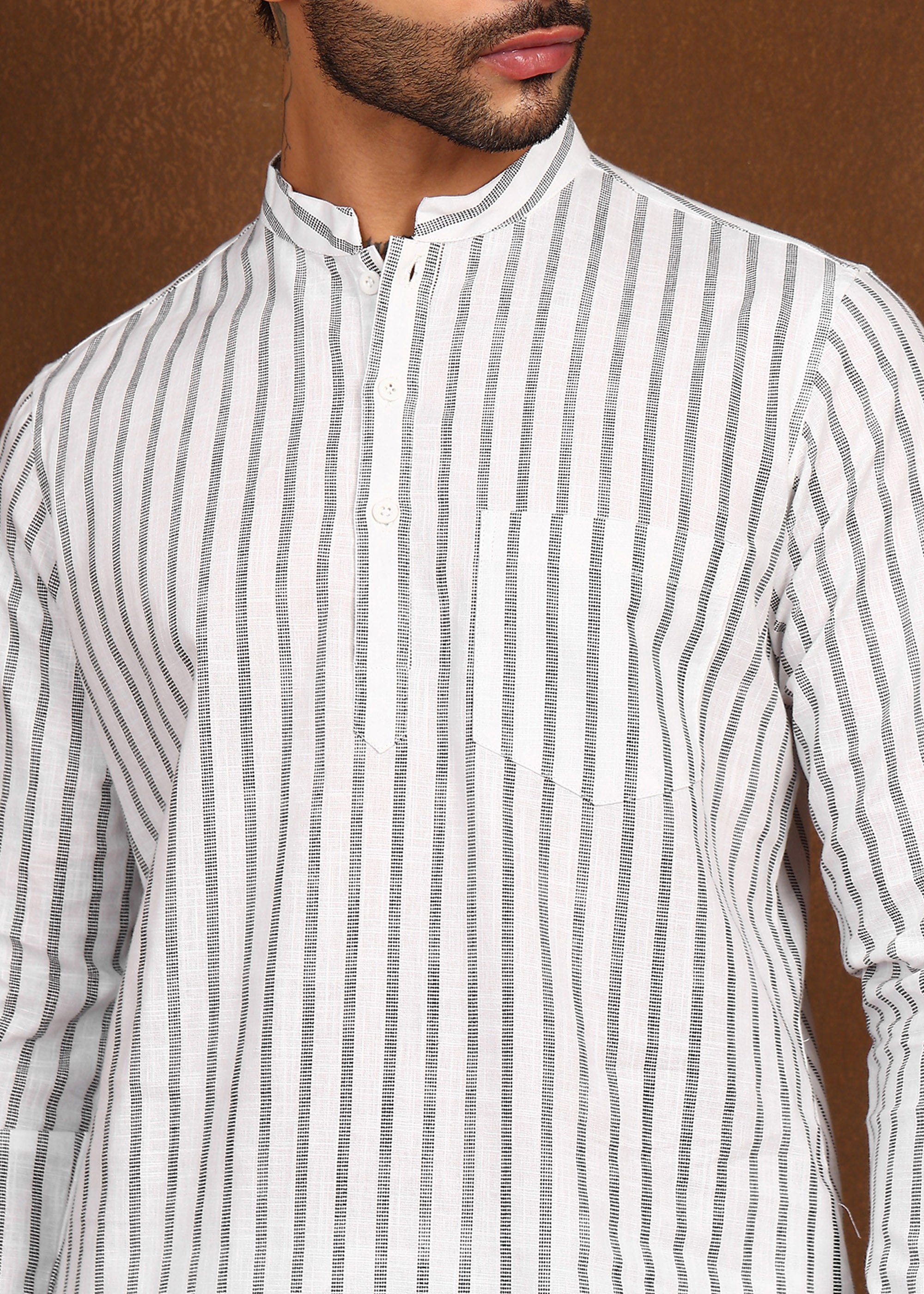 Fabmade Drift Pinstripe Linen Co-Ord Set