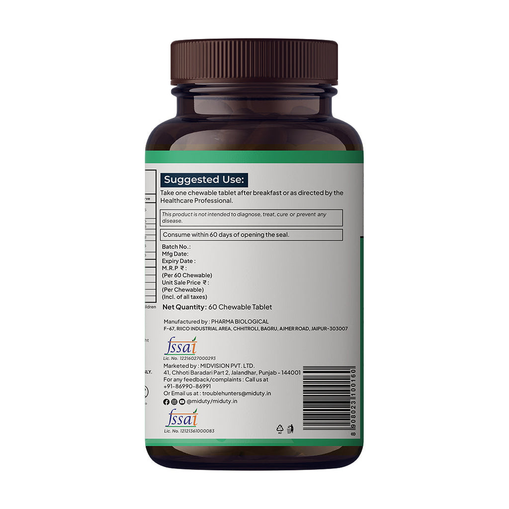 Miduty by Palak Notes Kids Calcium Chewables