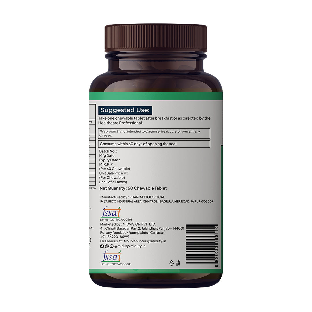 Miduty by Palak Notes Kids Calcium Chewables