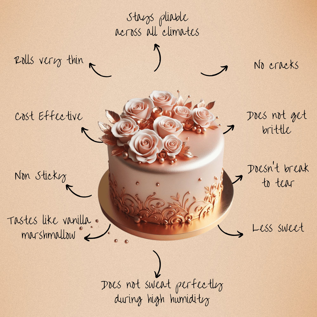 confect rose gold sugar paste br b 250 gms b