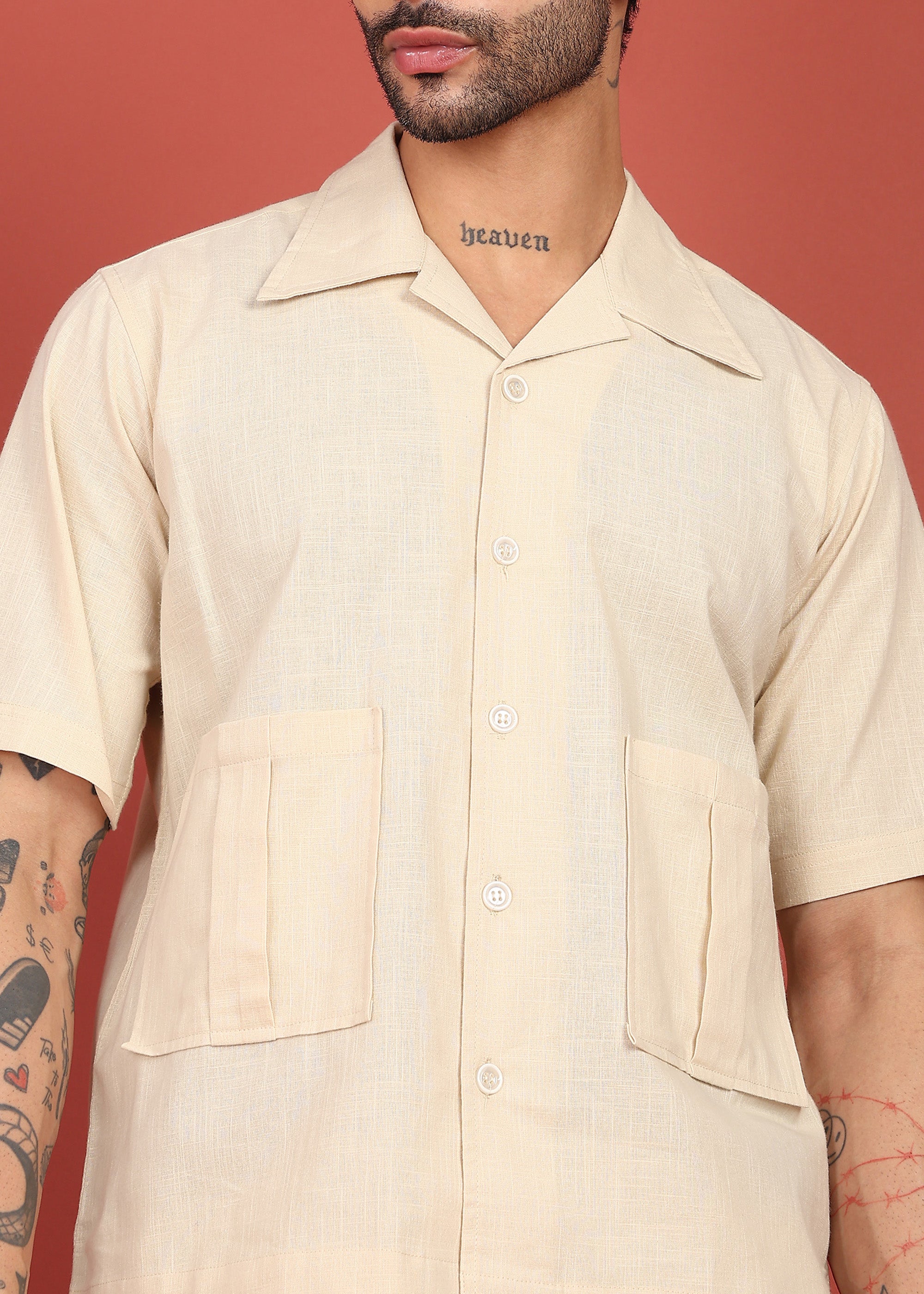Fabmade The Life Co2. Cotton Linen Relaxed Shirt & Shorts